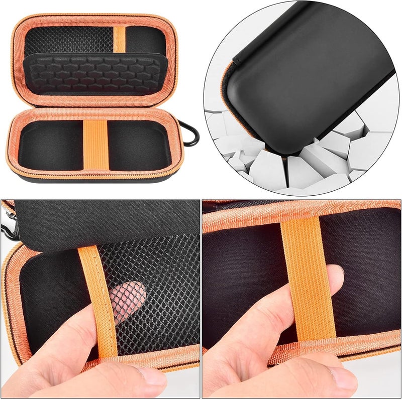 GWCASE Hard Case Compatible with SanDisk Extreme PRO 500GB 1TB 2TB 4TB Portable External SSD. Carrying Travel Holder for Crucial X8 Solid State Drive (Box Only)-Orange Zipper - Image 4